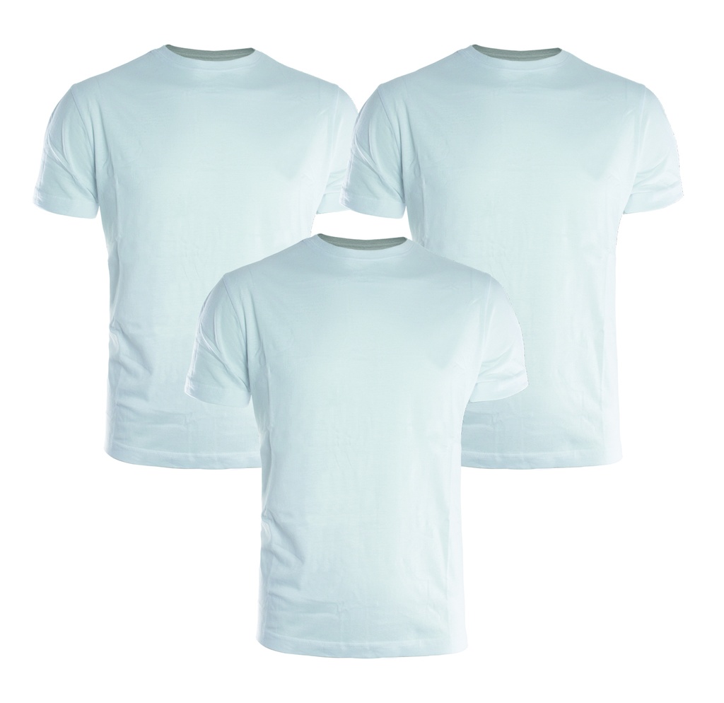 T-SHIRT 3PACK WIT (3ST)