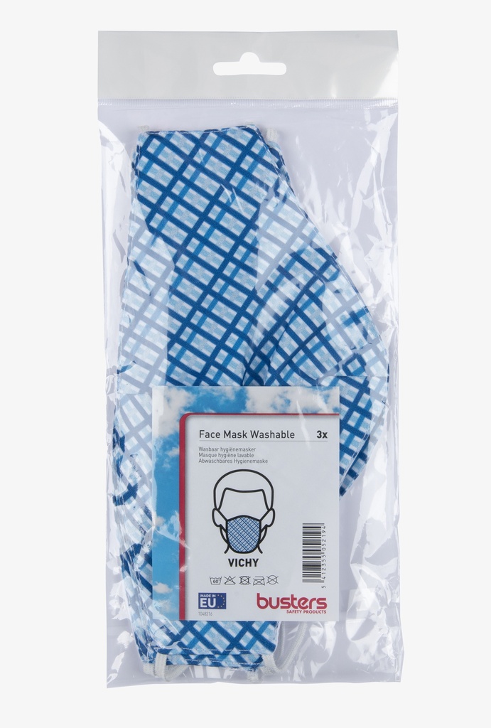 FACE MASK WASHABLE VICHY 3PACK (3ST)