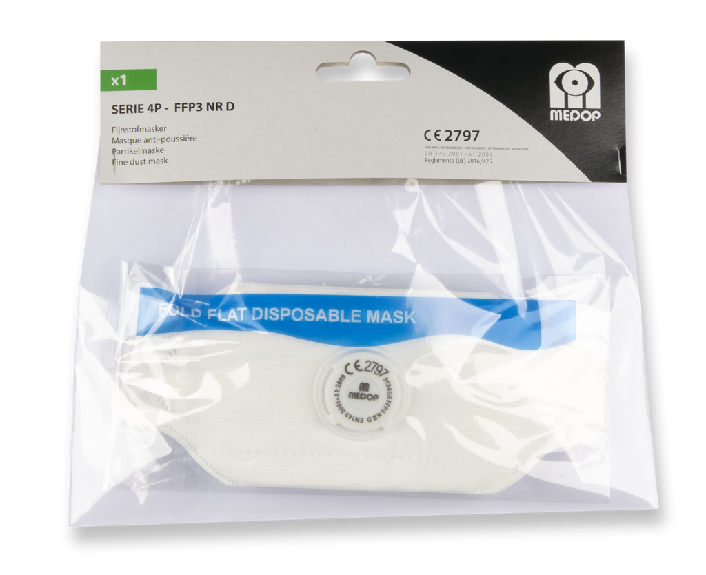 STOFMASKER 4P FFP3 NR D WITH VALVE 1 ST (1ST)