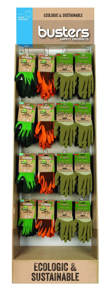 DISPLAY GANTS BAMBOO EARTH 144 PR (1PC)