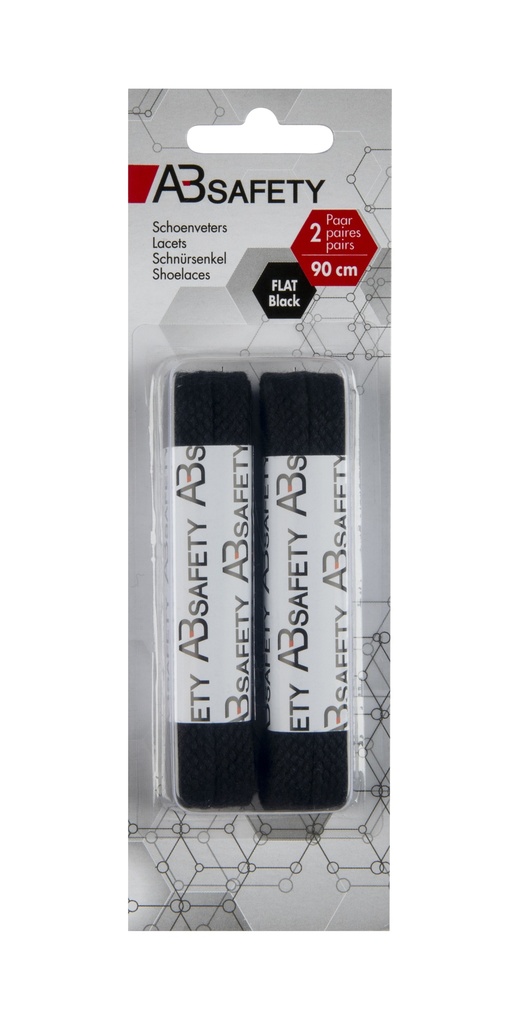 LACETS 90CM NOIR (2PAIRES) (2PR)