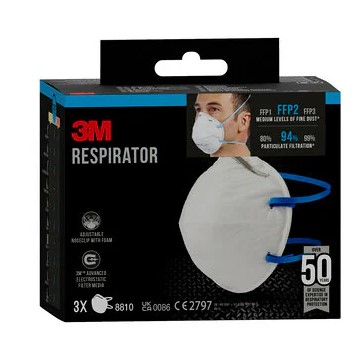 MASQUE ANTI-PUSSIERE FFP2 8810 (3PC)