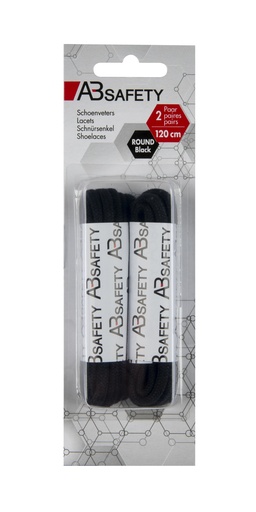 [1055464] VETERS 120CM ROND ZWART (2PR)